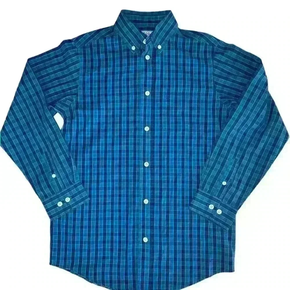 NWOT - Izod Boys Blue Button Down - Size L (14/16)